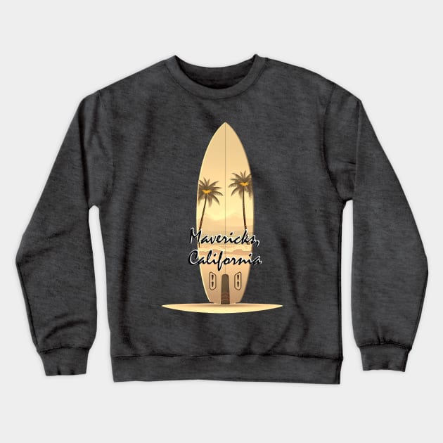 Surfing session Mavericks, California Crewneck Sweatshirt by GraphGeek